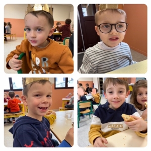 Les rois à la cantine maternelle