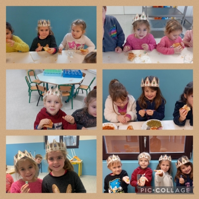 Les rois et reines à la cantine maternelle