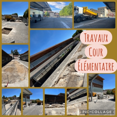 Les travaux de notre future cour élémentaire sont lancés !